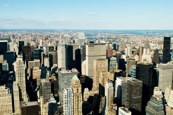 Panorama New Yorku s vysokými mrakodrapy — Stock fotografie