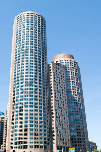 Boston stad - 7 sep - panorama met wolkenkrabbers — Stockfoto