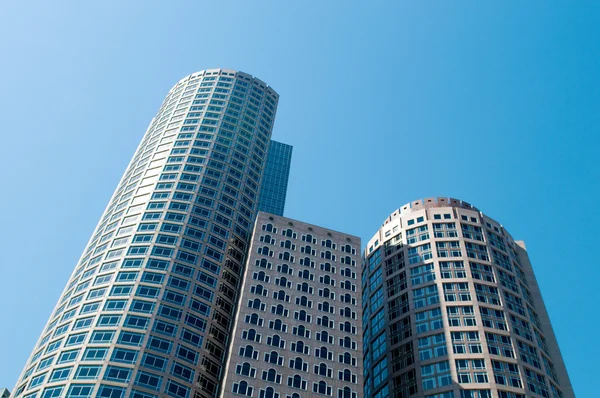 Boston city - 7 Sep - panorama con rascacielos —  Fotos de Stock