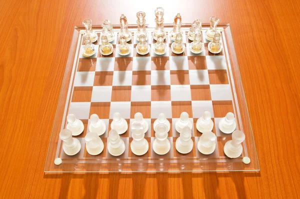 재생 보드 체스 피 규 어 세트 — 스톡 사진
