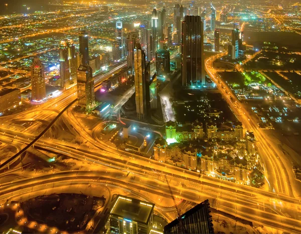 街ドバイ - アラブ首長国連邦下のパノラマ — ストック写真