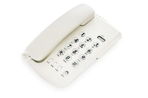 Téléphone de bureau isolé sur fond blanc — Photo