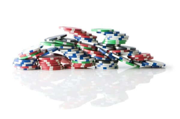 stock image Stack of various casino chips - gambling concept