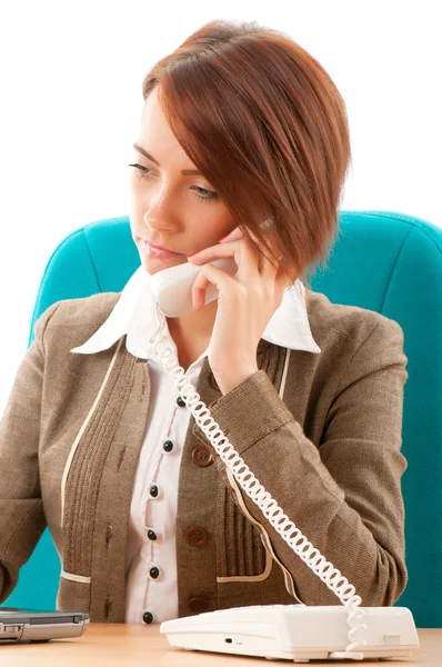 Young businesswoman talking on the phone — Stock Photo, Image