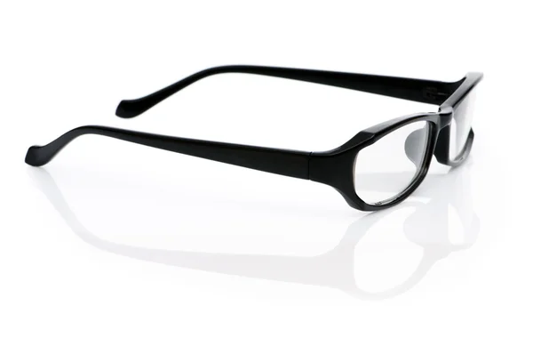 Optik Gözlük üzerinde beyaz izole okuma — Stok fotoğraf