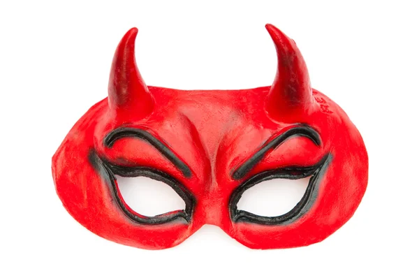 Диявольська маска ізольована на білому тлі — стокове фото