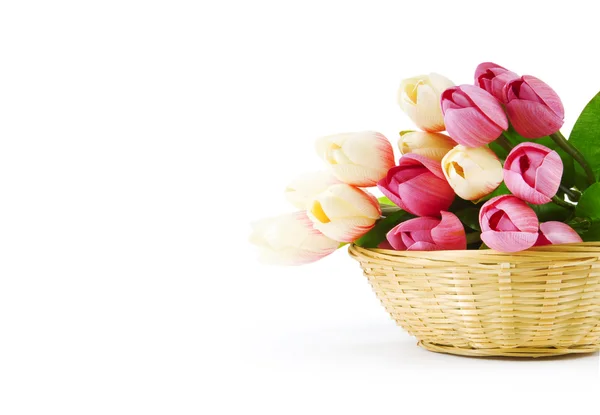 Ramo de coloridos tulipanes sobre la mesa — Foto de Stock