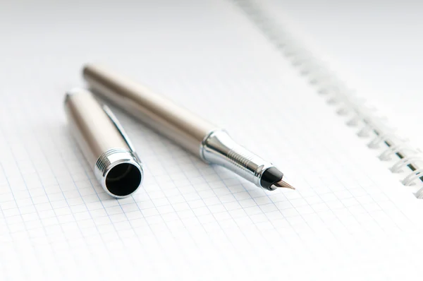 Nahaufnahme von Tintenstift auf dem Papier — Stockfoto