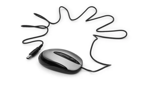 Mouse del computer isolato sullo sfondo bianco — Foto Stock