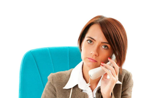 Young businesswoman talking on the phone Stock Image