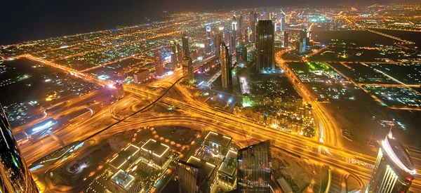 stock image Panorama of down town Dubai city - UAE