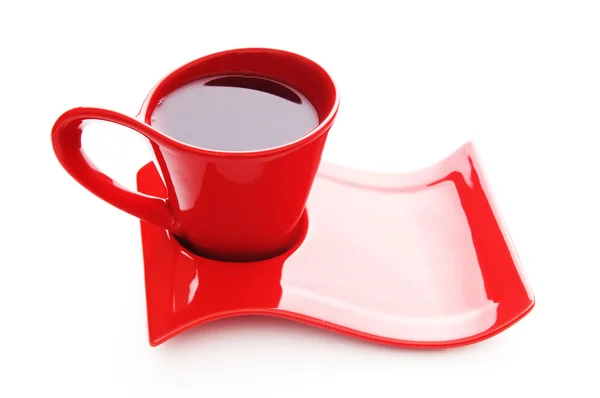 Tasse de thé isolée sur le blanc — Photo