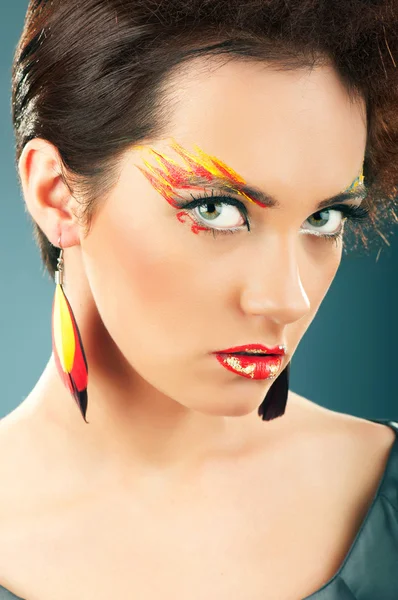 Attractive woman with the stylish make up — Stock Photo, Image