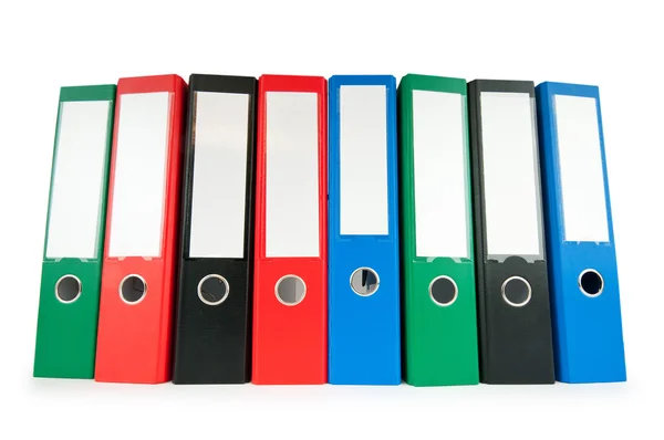 Office folders isolated on the white background — Stock Photo, Image