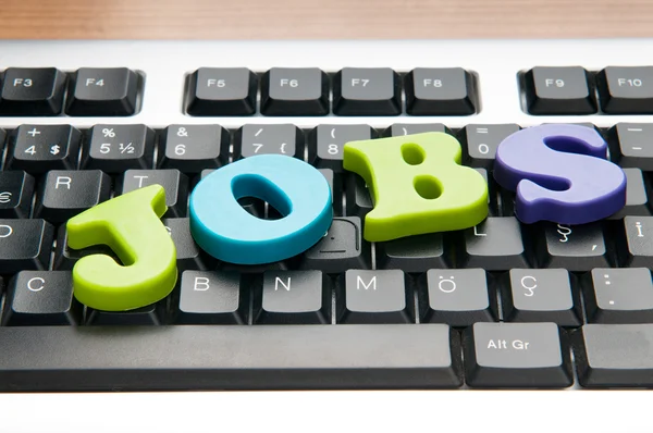 Employment concept with words on keyboard — Stock Photo, Image