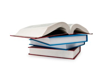 Stack of books isolated on the white background clipart