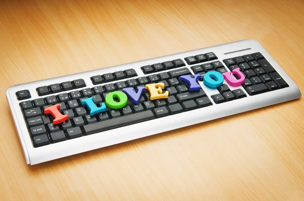 I love you words on the keyboard — Stock Photo, Image