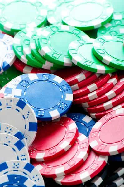 Różnych żetonów kasyna - hazard koncepcja — Zdjęcie stockowe