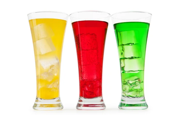 Cocktail colorato in bicchieri — Foto Stock
