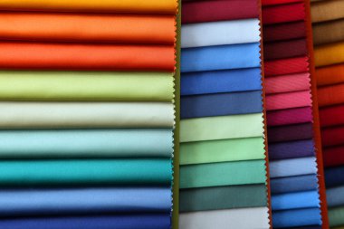 Color samples of a fabric in shop clipart