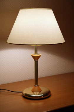 Lamp on a table clipart