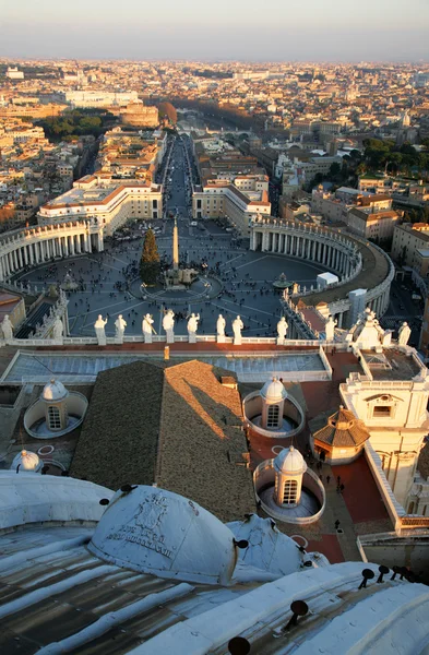 Typ Torget San Pietro Från Kupolen Katedralen Rom Italien — Stockfoto