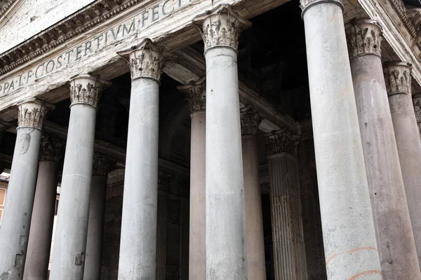 Στήλες Της Αρχαίας Panteon Στη Ρώμη Ιταλία — Φωτογραφία Αρχείου
