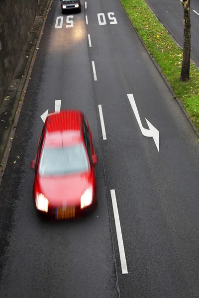 Cars Quickly Moving City Road — Stock Photo, Image