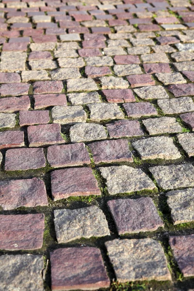 Sidewalk Red Stone Blocks Background — Stock Photo, Image