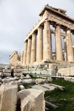 Parthenon is a temple of the Greek goddess Athena clipart