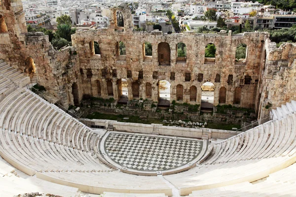 Het Odeion van herodes atticus is een stenen theater, de Akropolis, de athen — Stockfoto