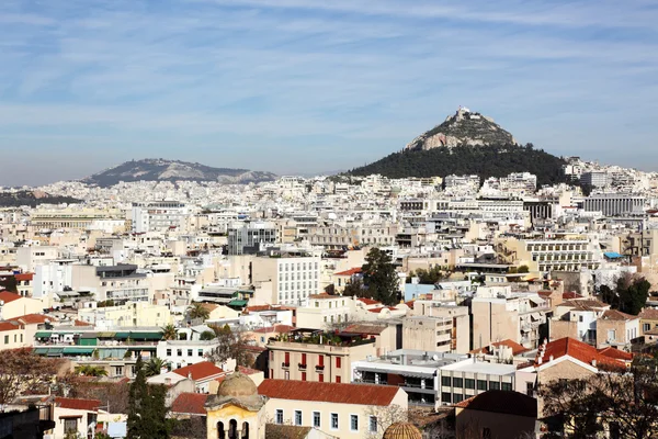 stock image View on Athenes, houses and Lycabettus Hill