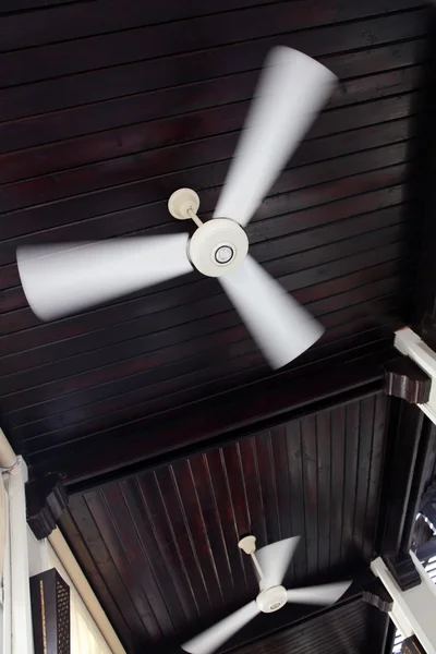 Stock image The big rotating fan on a ceiling