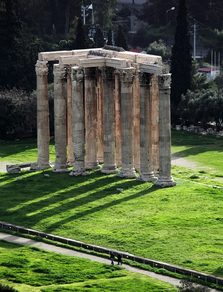 Olympian Zeuksen Temppeli Ateenassa Kreikassa — kuvapankkivalokuva