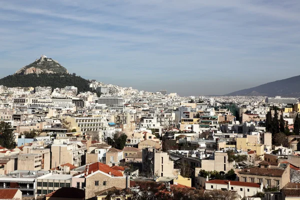 stock image View on Athenes, houses and Lycabettus Hill