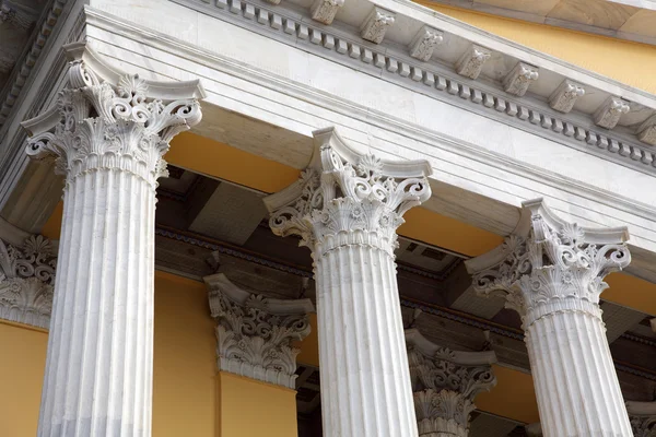 Columns Decorated Greek Style — Stock Photo, Image