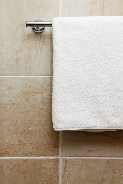 Clean White Towel Hanger — Stock Photo, Image