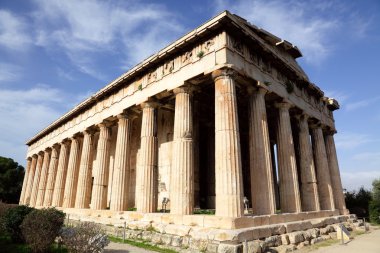 The Temple of Hephaestus, also known as the Hephaisteion or earlier as the Theseion, is the best-preserved ancient Greek temple; it remains standing largely as clipart