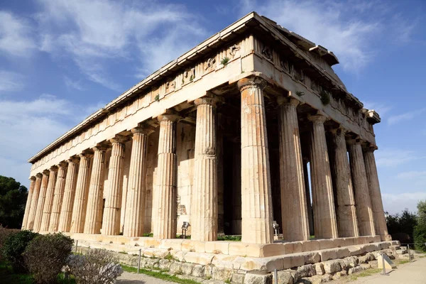 stock image The Temple of Hephaestus, also known as the Hephaisteion or earlier as the Theseion, is the best-preserved ancient Greek temple; it remains standing largely as