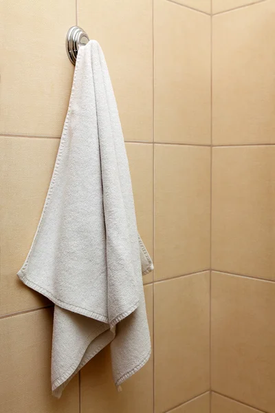 Handdoek aan een haak. — Stockfoto