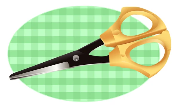 Sketch of stationery scissors for paper. A tool for creativity