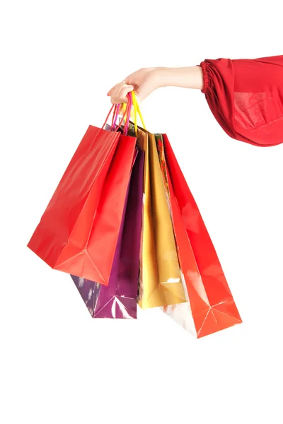 Hand with bags — Stock Photo, Image