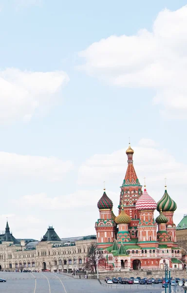 Καθεδρικός Ναός Του Αγίου Βασιλείου Στη Μόσχα Στην Κόκκινη Πλατεία — Φωτογραφία Αρχείου