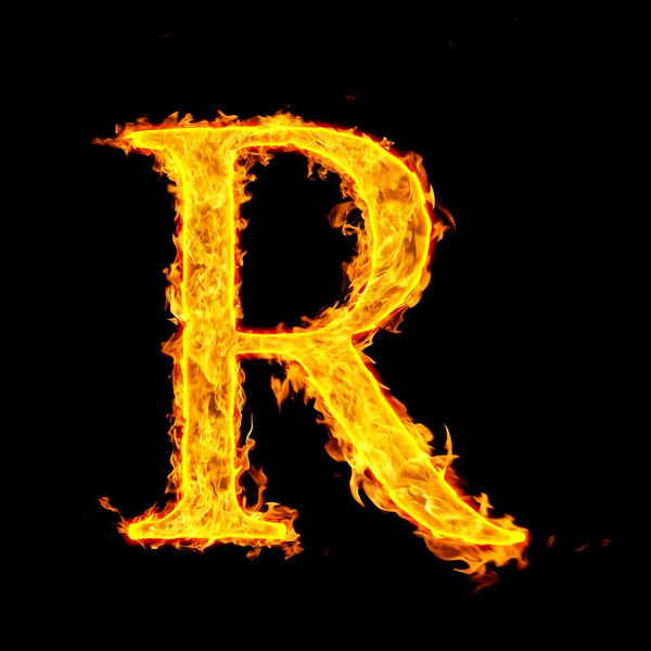 Fire letter Royalty Free Stock Photos