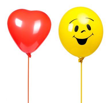 Two balloons isolated on white clipart