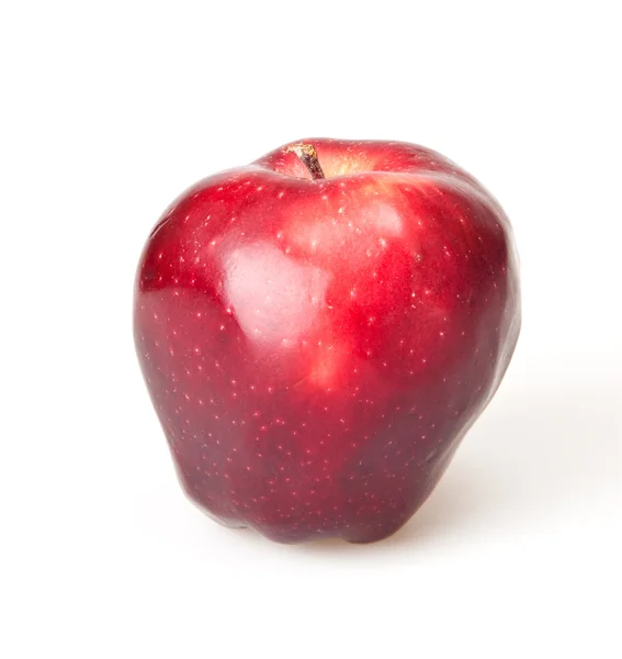 Czerwone Jabłko Izolowane Białym — Zdjęcie stockowe