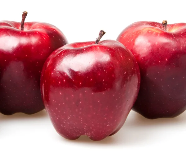 Rött Äpple Isoalted Vit — Stockfoto