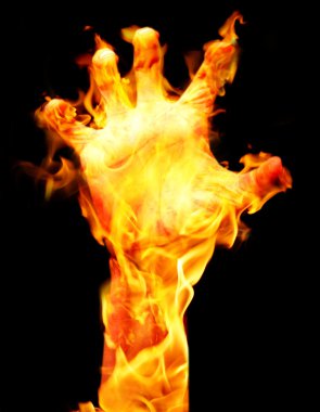 Burning arm clipart