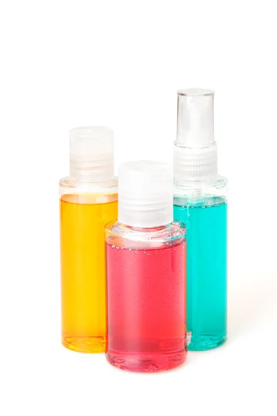 Nestemäinen saippua, geeli, shampoo, öljy — kuvapankkivalokuva