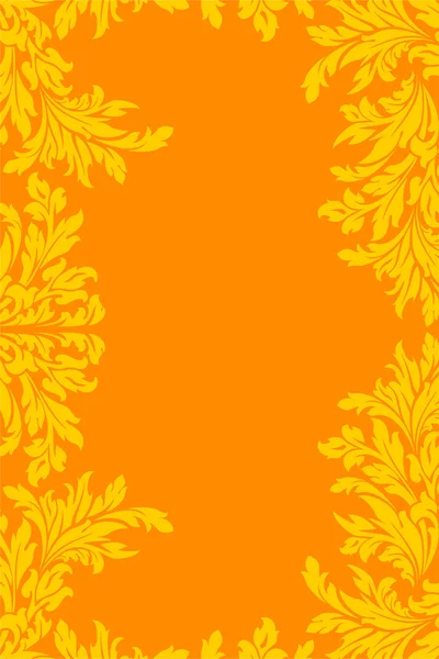 stock vector Yellow orange floral frame